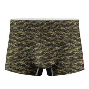 Tiger Stripe Camouflage Pattern Print Men's Boxer Briefs