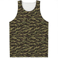 Tiger Stripe Camouflage Pattern Print Men's Tank Top