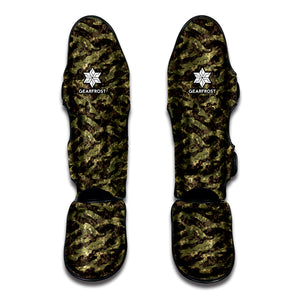 Tiger Stripe Camouflage Pattern Print Muay Thai Shin Guard