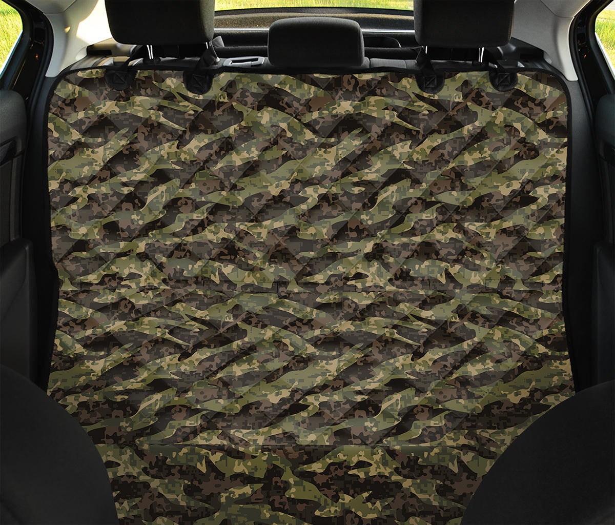 Tiger Stripe Camouflage Pattern Print Pet Car Back Seat Cover