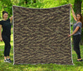 Tiger Stripe Camouflage Pattern Print Quilt