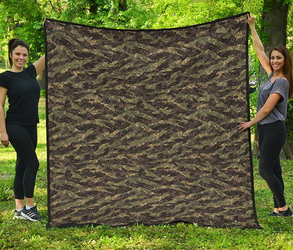 Tiger Stripe Camouflage Pattern Print Quilt