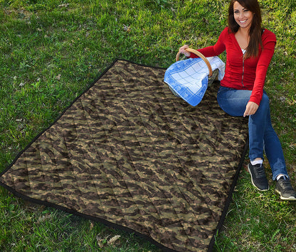 Tiger Stripe Camouflage Pattern Print Quilt