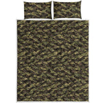 Tiger Stripe Camouflage Pattern Print Quilt Bed Set