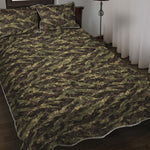 Tiger Stripe Camouflage Pattern Print Quilt Bed Set
