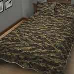Tiger Stripe Camouflage Pattern Print Quilt Bed Set