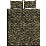 Tiger Stripe Camouflage Pattern Print Quilt Bed Set