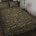 Tiger Stripe Camouflage Pattern Print Quilt Bed Set
