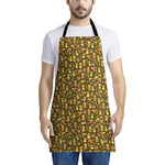 Tiki Luau Pattern Print Apron