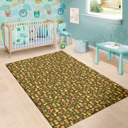 Tiki Luau Pattern Print Area Rug