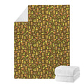 Tiki Luau Pattern Print Blanket