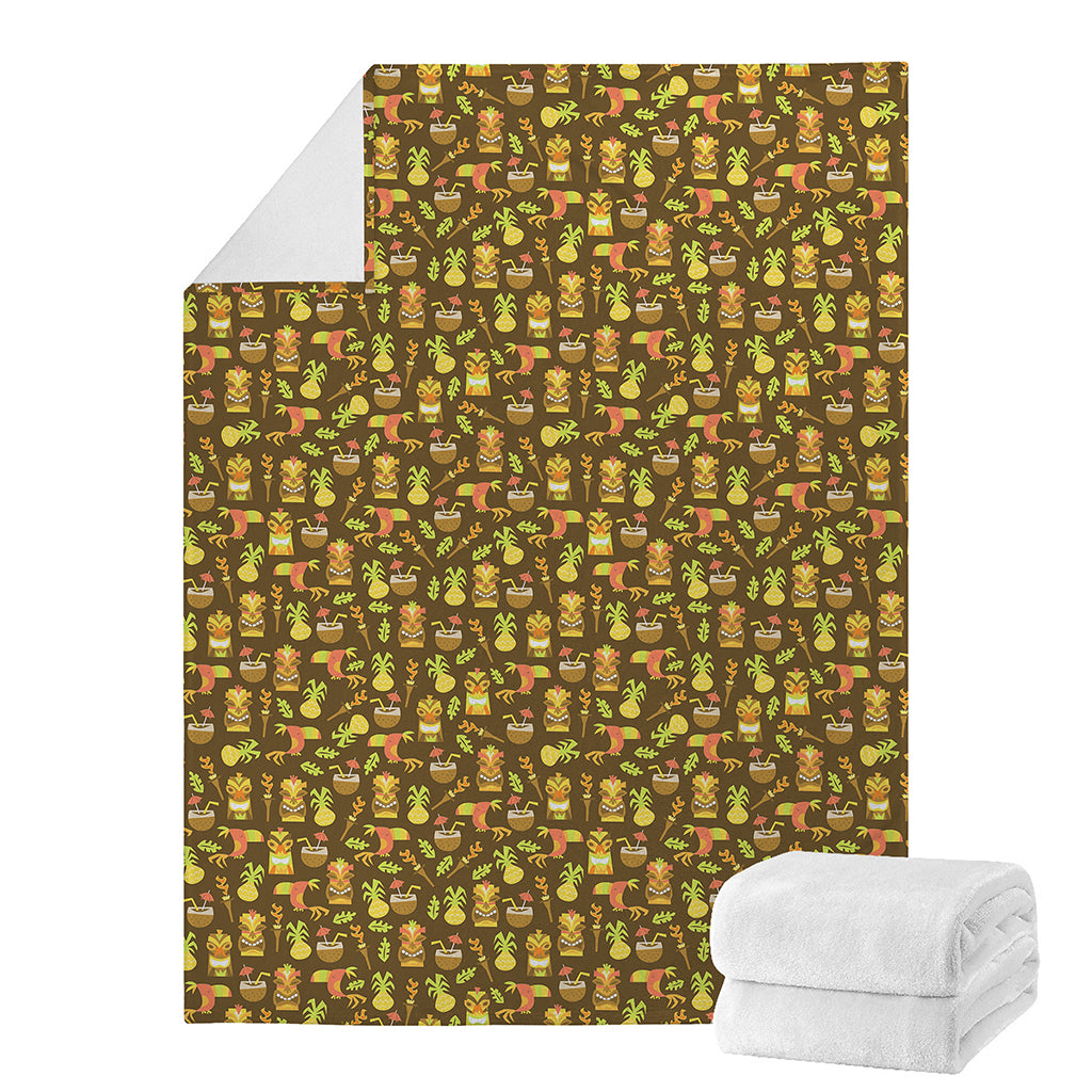 Tiki Luau Pattern Print Blanket