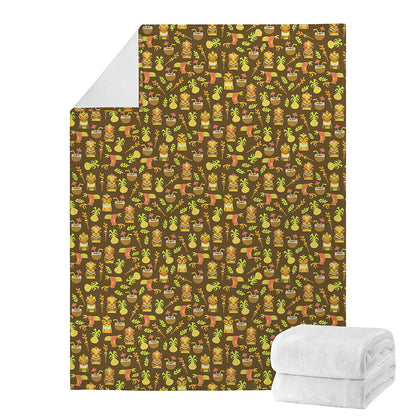 Tiki Luau Pattern Print Blanket