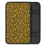 Tiki Luau Pattern Print Car Center Console Cover