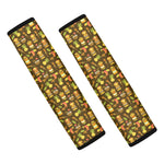 Tiki Luau Pattern Print Car Seat Belt Covers