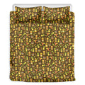 Tiki Luau Pattern Print Duvet Cover Bedding Set