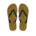 Tiki Luau Pattern Print Flip Flops