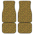 Tiki Luau Pattern Print Front and Back Car Floor Mats