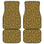 Tiki Luau Pattern Print Front and Back Car Floor Mats