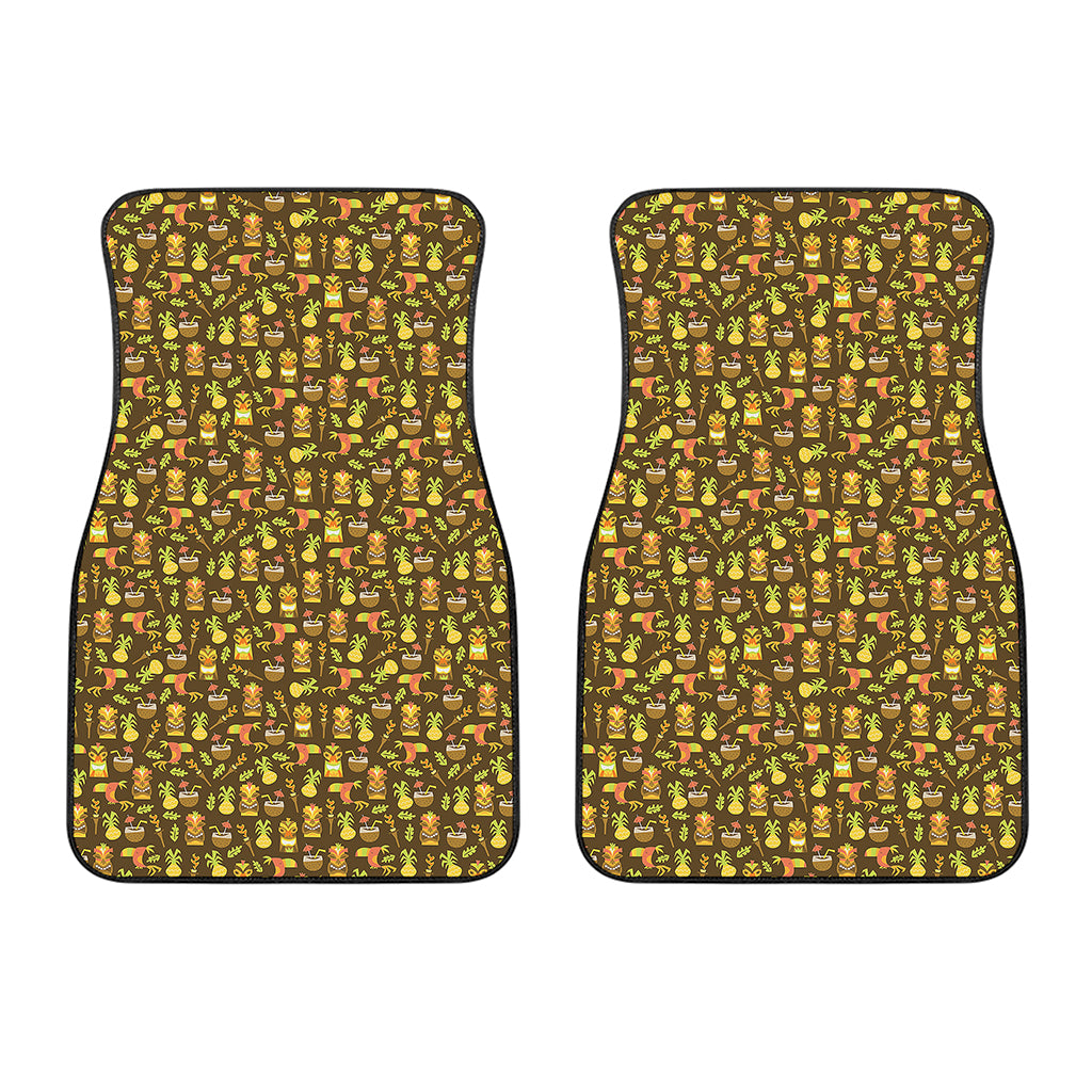 Tiki Luau Pattern Print Front Car Floor Mats
