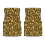 Tiki Luau Pattern Print Front Car Floor Mats