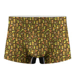 Tiki Luau Pattern Print Men's Boxer Briefs
