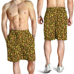 Tiki Luau Pattern Print Men's Shorts