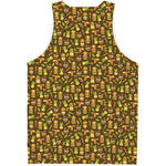 Tiki Luau Pattern Print Men's Tank Top