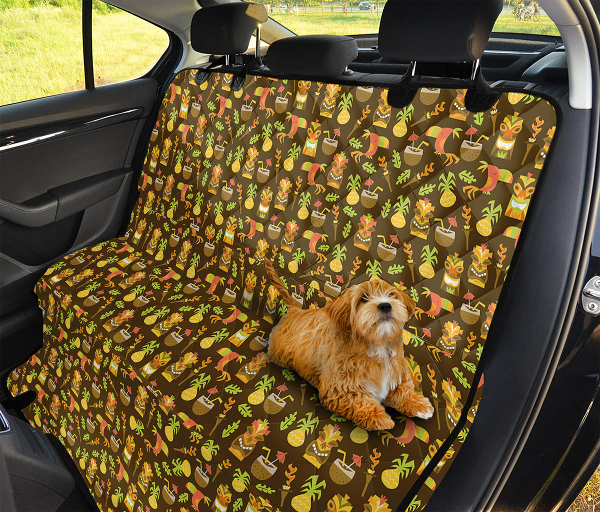 Tiki Luau Pattern Print Pet Car Back Seat Cover