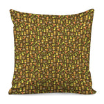 Tiki Luau Pattern Print Pillow Cover
