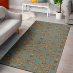 Tiki Totem Pattern Print Area Rug