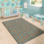 Tiki Totem Pattern Print Area Rug