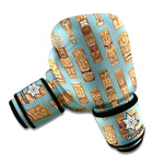 Tiki Totem Pattern Print Boxing Gloves
