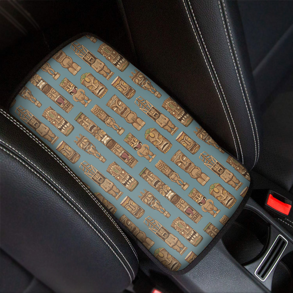 Tiki Totem Pattern Print Car Center Console Cover