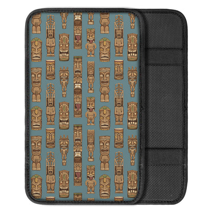 Tiki Totem Pattern Print Car Center Console Cover