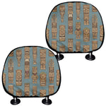 Tiki Totem Pattern Print Car Headrest Covers