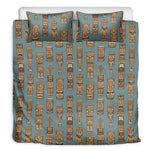 Tiki Totem Pattern Print Duvet Cover Bedding Set