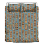 Tiki Totem Pattern Print Duvet Cover Bedding Set