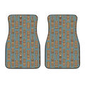 Tiki Totem Pattern Print Front Car Floor Mats