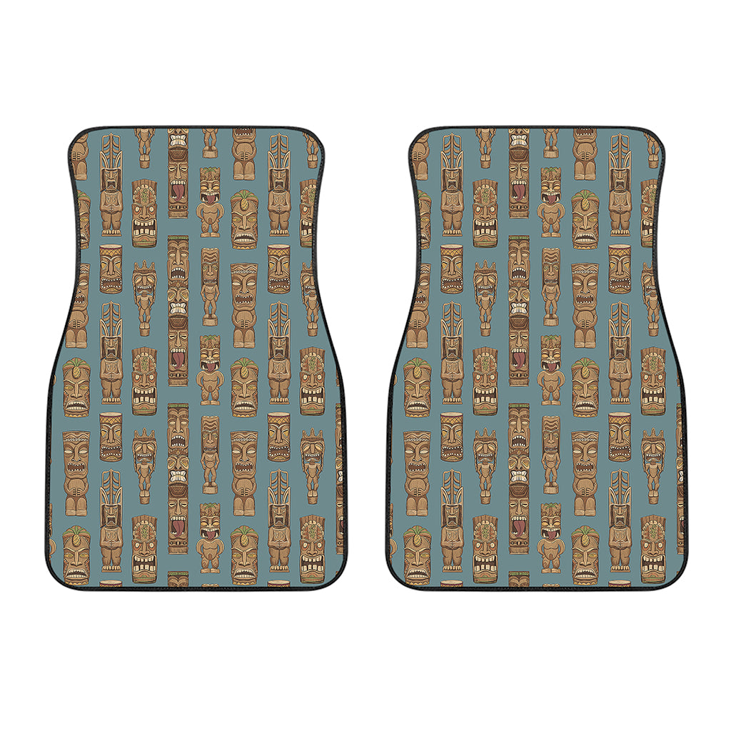 Tiki Totem Pattern Print Front Car Floor Mats