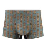 Tiki Totem Pattern Print Men's Boxer Briefs