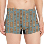 Tiki Totem Pattern Print Men's Boxer Briefs