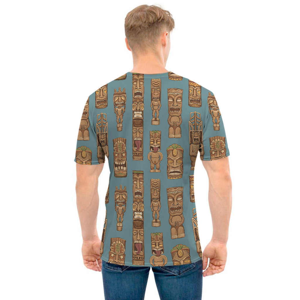 Tiki Totem Pattern Print Men's T-Shirt