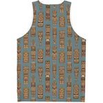 Tiki Totem Pattern Print Men's Tank Top
