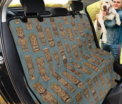 Tiki Totem Pattern Print Pet Car Back Seat Cover