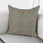 Tiki Totem Pattern Print Pillow Cover