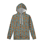 Tiki Totem Pattern Print Pullover Hoodie