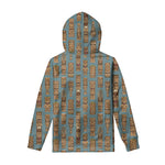 Tiki Totem Pattern Print Pullover Hoodie
