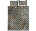 Tiki Totem Pattern Print Quilt Bed Set
