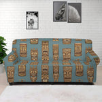 Tiki Totem Pattern Print Sofa Cover